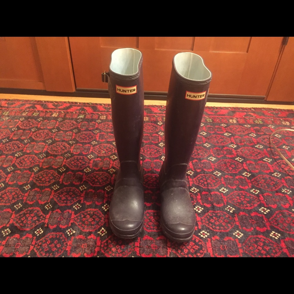 Hunter Eggplant Purple Classic Tall Rainboots